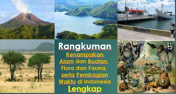 Rangkuman Kenampakan Alam Dan Buatan Flora Dan Fauna Serta Pembagian Waktu Di Indonesia Lengkap Aneka Pendidikan