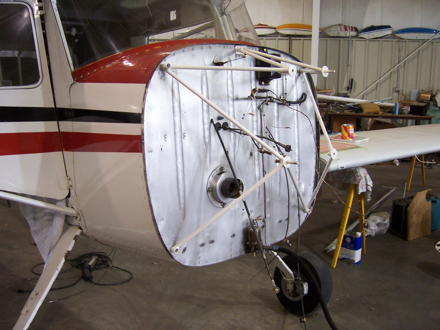 N2496N, '47 Cessna 120 Firewall and engine mount.