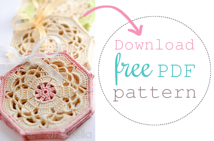 Vintage crochet coaster pattern by Anabelia Vintage crochet coaster pattern by Anabelia