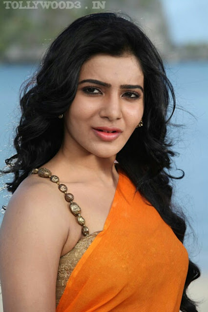 Samantha Ruth Prabhu Hot Orange Saree HD Photos and Stills