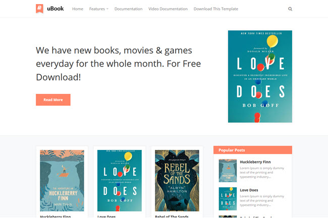 uBook - Blogger Template