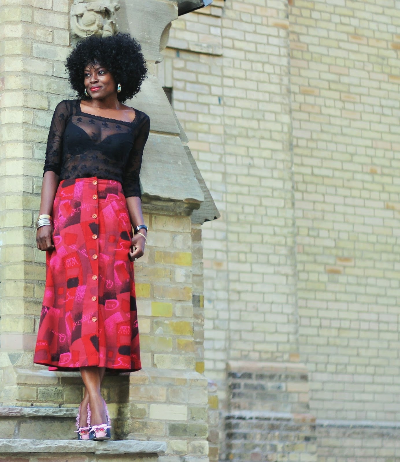 Quirky Chic | Vintage Skirt Midi Skirt