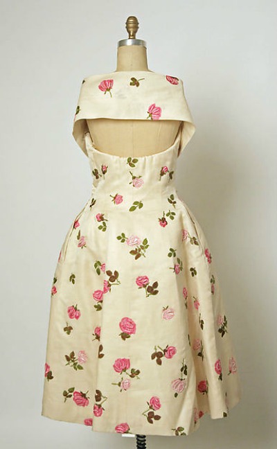 Rose printed garden party dress from Balenciaga's spring/summer 1958 collection