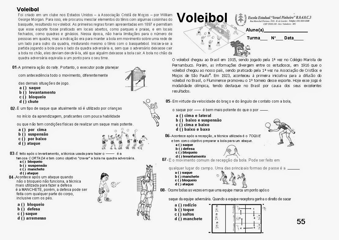 Questões Sobre Voleibol Com Gabarito - FDPLEARN
