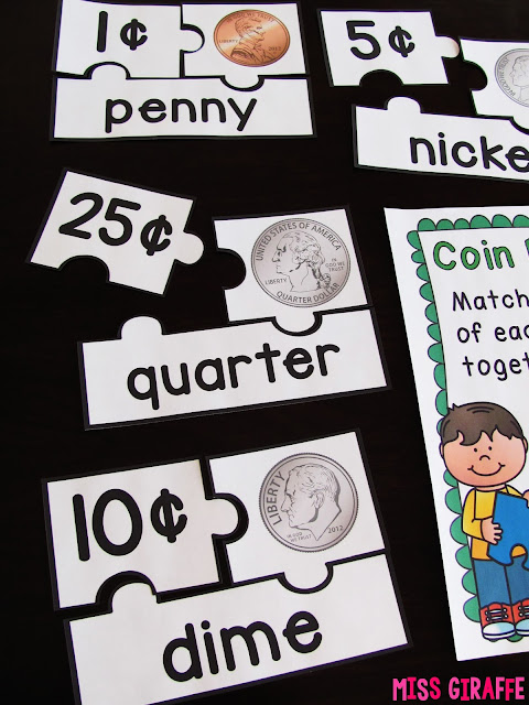 Coin puzzles and money games that are fun and differentiated for math centers
