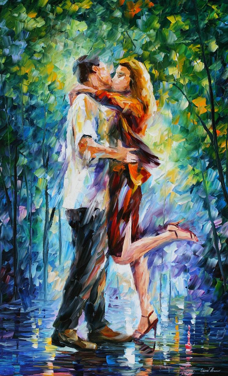 Beijo na Chuva - Pinturas de Leonid Afremov | O mestres da  espátula