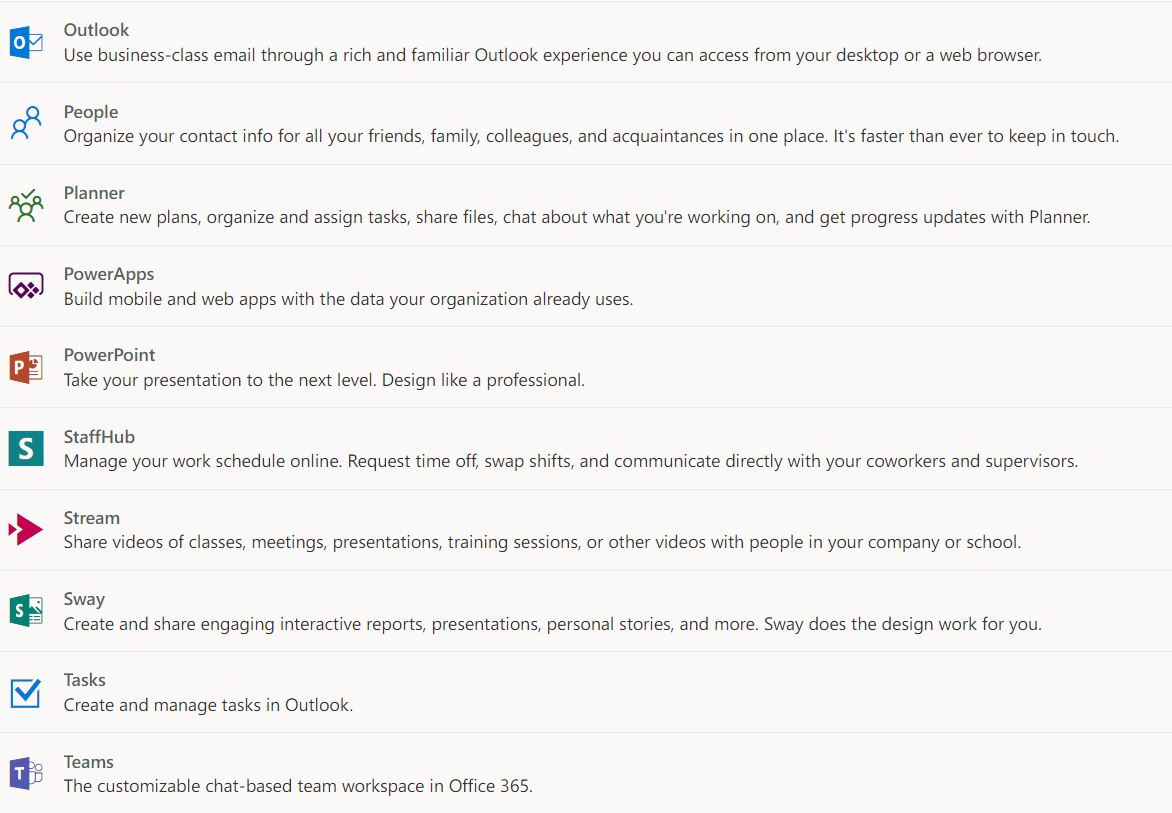 Office 365 Suite of products