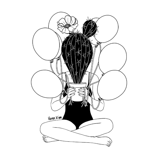 "Sometimes I feel like everybody hates me" by Henn Kim | imagenes bonitas chidas, ilustraciones imaginativas en blanco y negro, dibujos hermosos de emociones y sentimientos | sketch, cool stuff, drawings, black and white illustrations, deep feelings