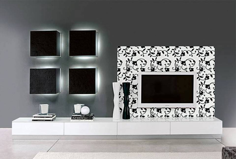 Minimalist Beautiful Wall Units for Living room