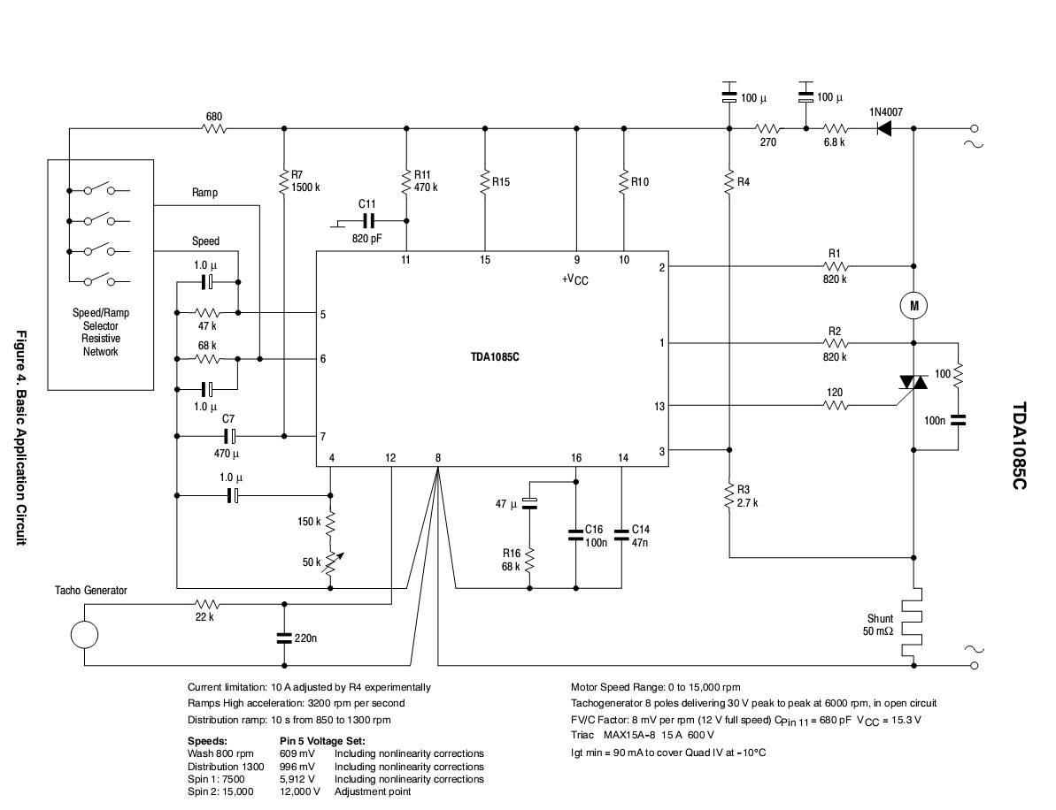 Motor Control: Конденсаторное питание TDA1085.