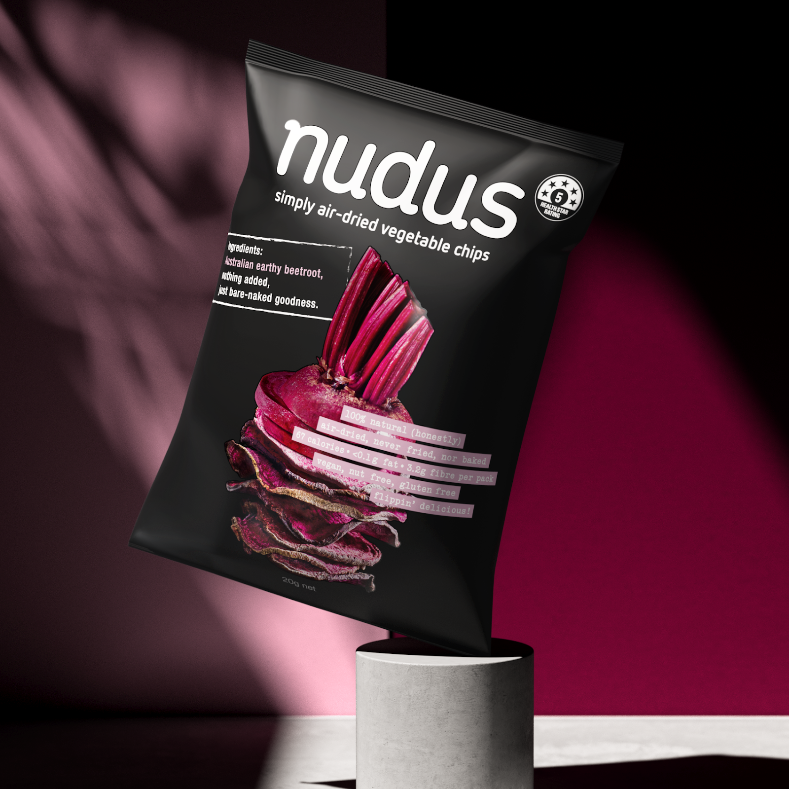 Nudus Airdried fruit & vegetable chips Packaging Of The World