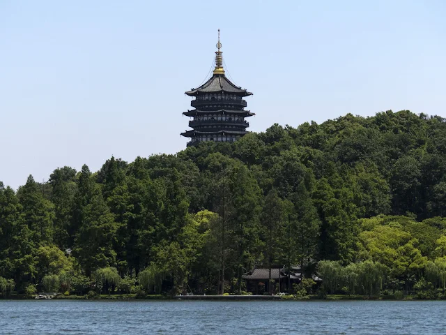 Pagoda on West Lake in Hangzhou China