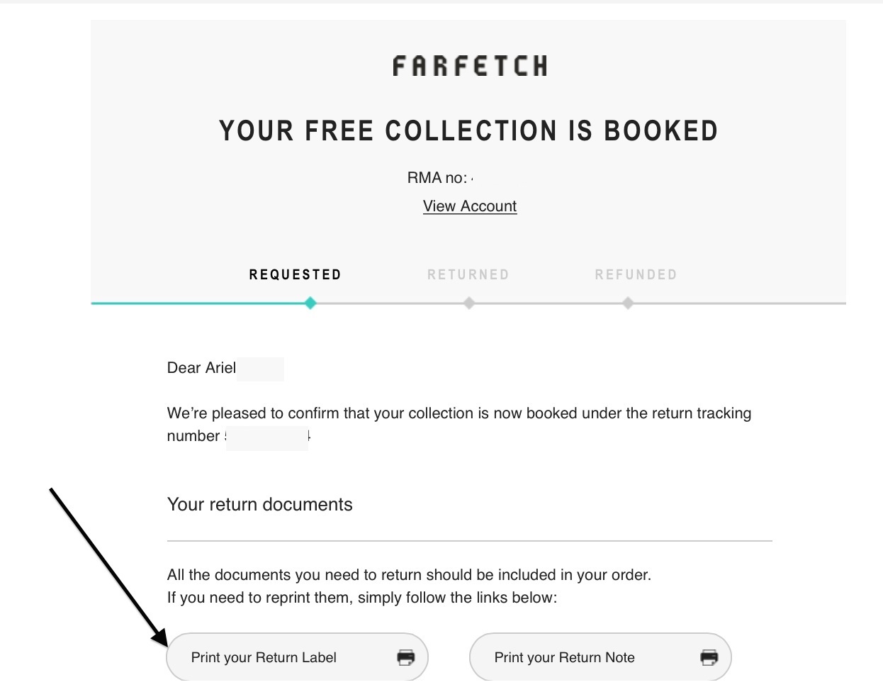 Bo's Blog Purchase , Returns , Refunds FARFETCH