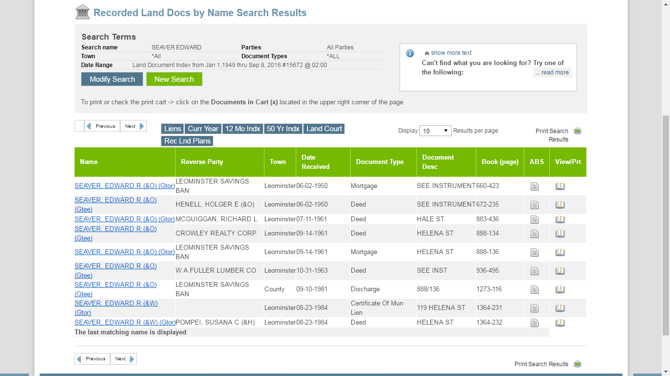 GeneaMusings Massachusetts Land Records Search By Name