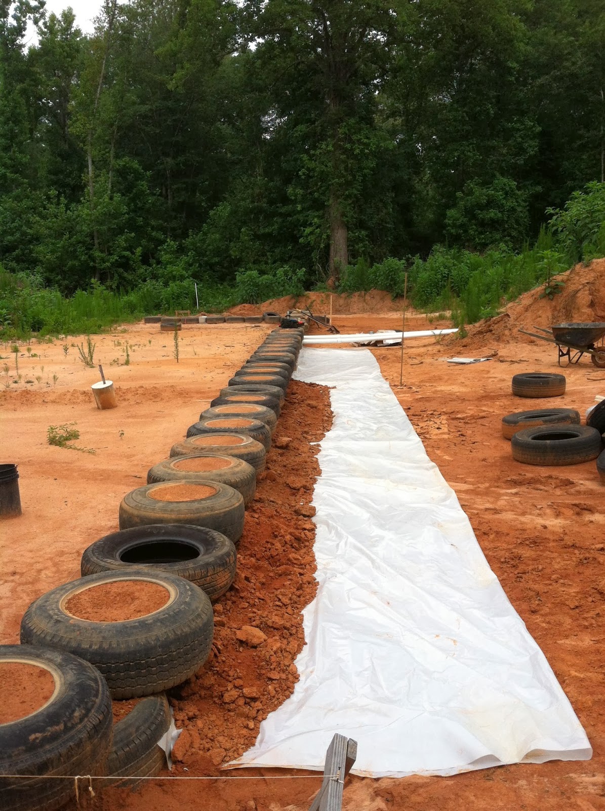 Our Adventures vapor barrier and foam board