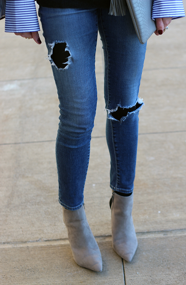 ripped jeans with leggings