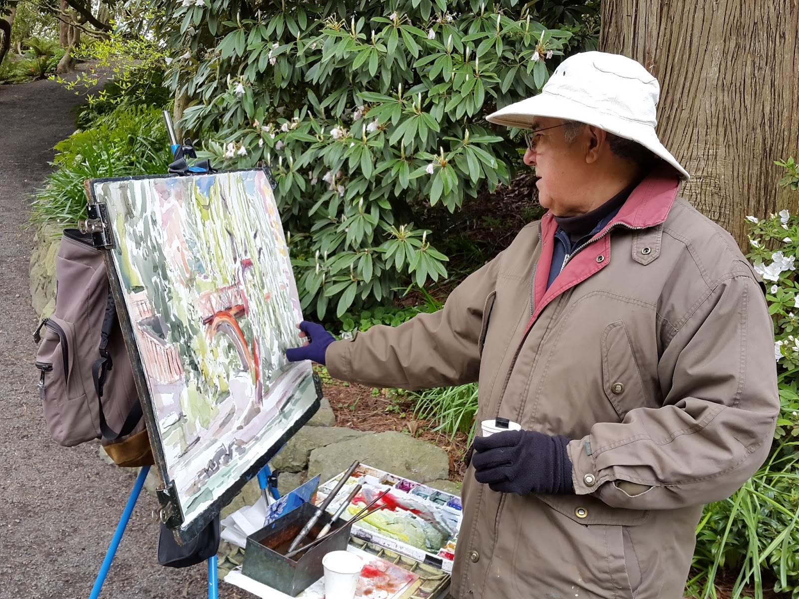 Plein Air Brooks Humberto Gonzalez plein ait painting in Crystal