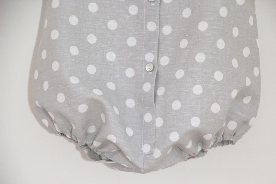 Tutorial y patrones ropa para bebe: Pelele o ranita de lunares para bebe DIY. Blog costura y blog diy