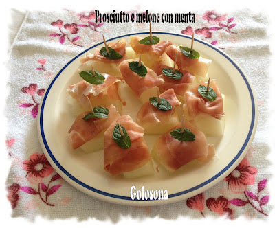 prosciutto e melone con menta