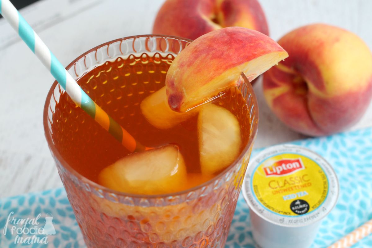 Frugal Foodie Mama: Peach Mango Iced Tea For One.