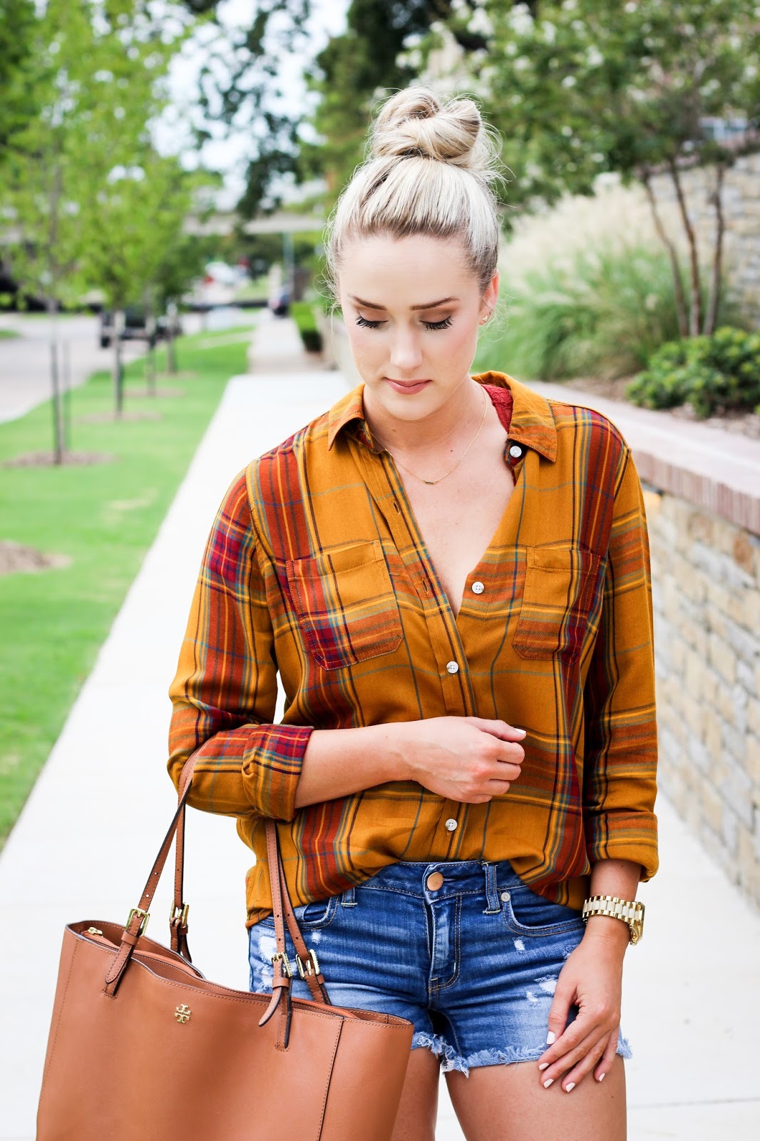 The Blue Diamond Boyfriend Button Down {Transitional Outfit}