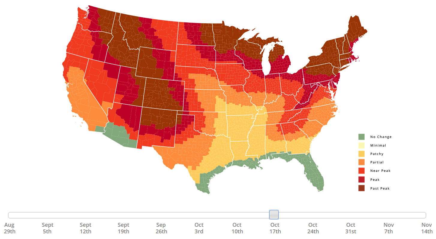 Vermont Fall Foliage Map