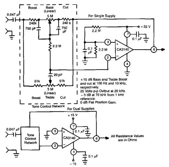 Baxandall Tone Control Audio Amplifier | Panel switch wiring