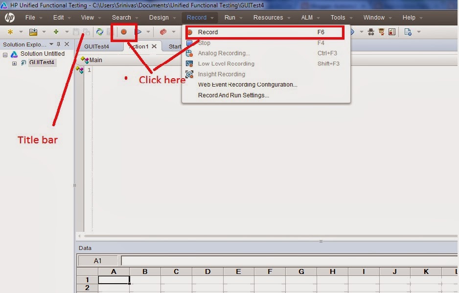 Unified Functional Testing 11.5 Working with Recording Modes in UFT 11.5