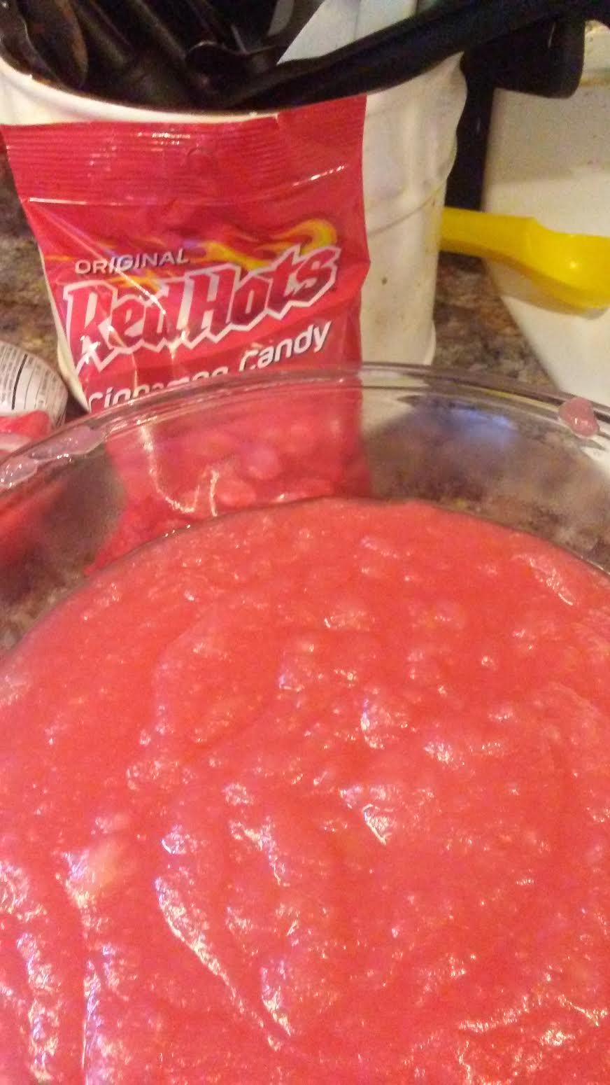 Cooking It Up With Dad "Red Hots" Applesauce