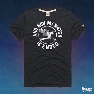 Game of Thrones “And Now My Watch Is Ended” Typography T-Shirt by HOMAGE