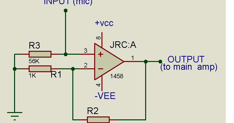 Ic 4558 Preamp Circuit Diagram