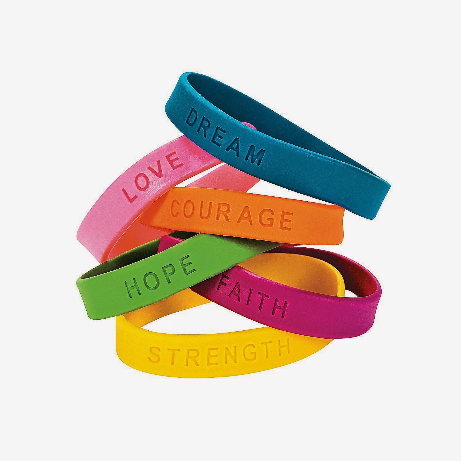 24 Inspirational Sayings Silicone Wristbands My Wristbands