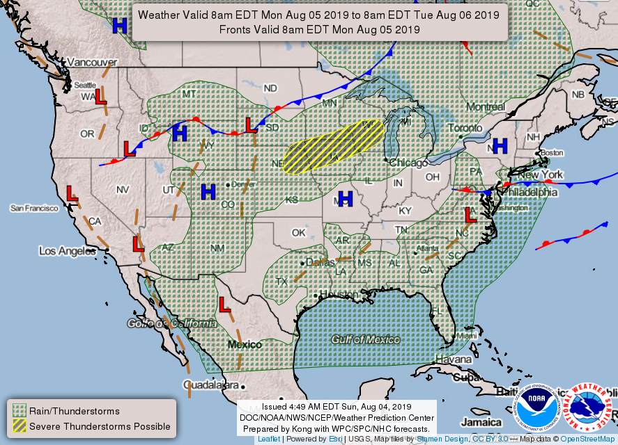 Thunder Pig Daily Weather Briefing For Sunday August 4 2019