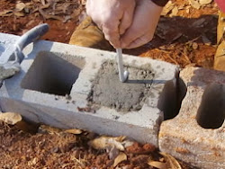 coop chicken cinder block anchor master plan into bolts concrete cemented were step