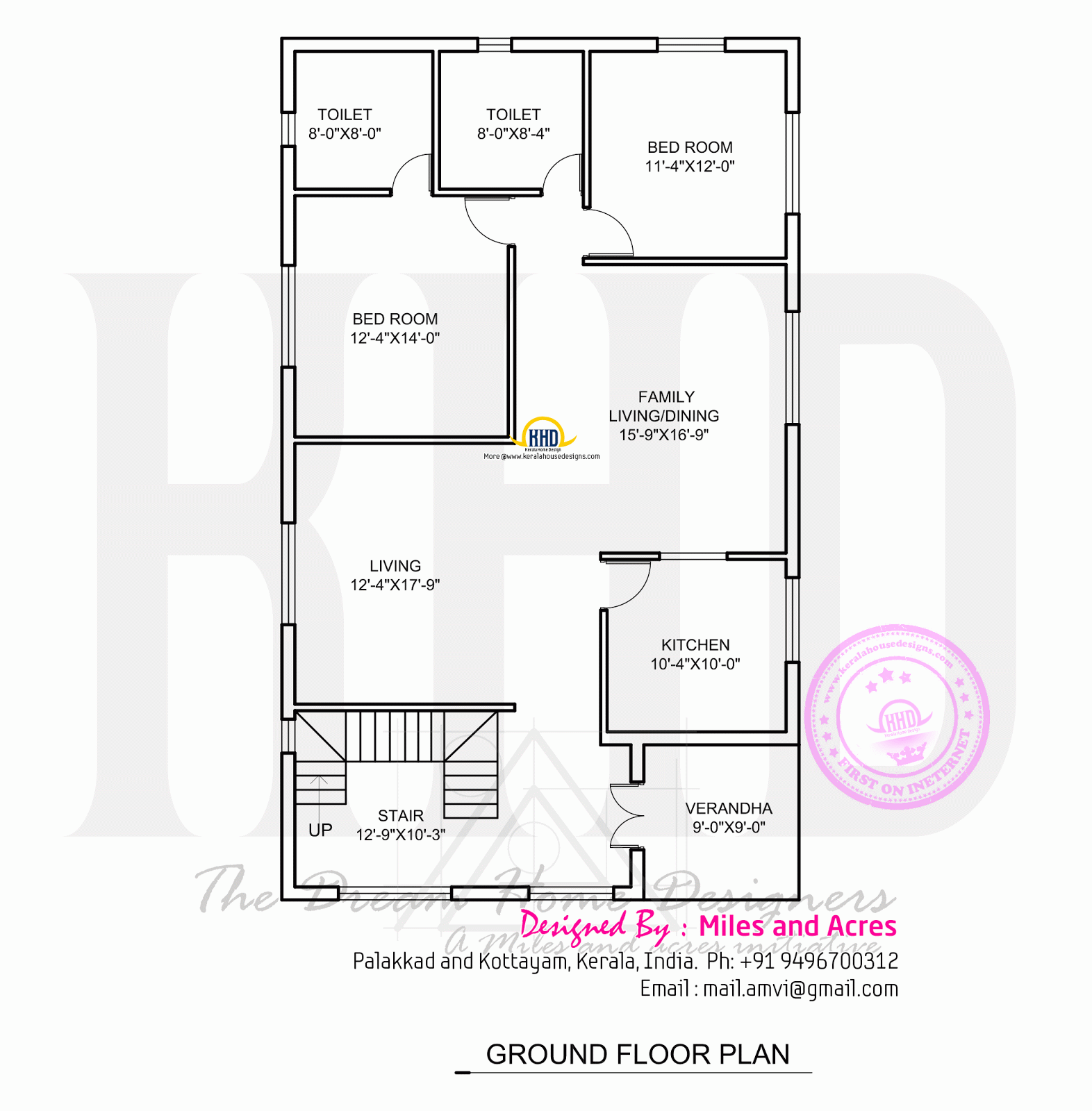 Wide flat roof house  with floor plan  Kerala  home  design 