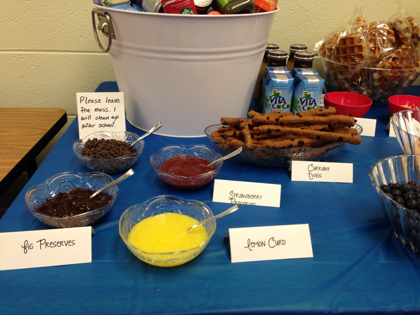 Three Boys Are We Yogurt Bar for Teacher Appreciation Breakfast
