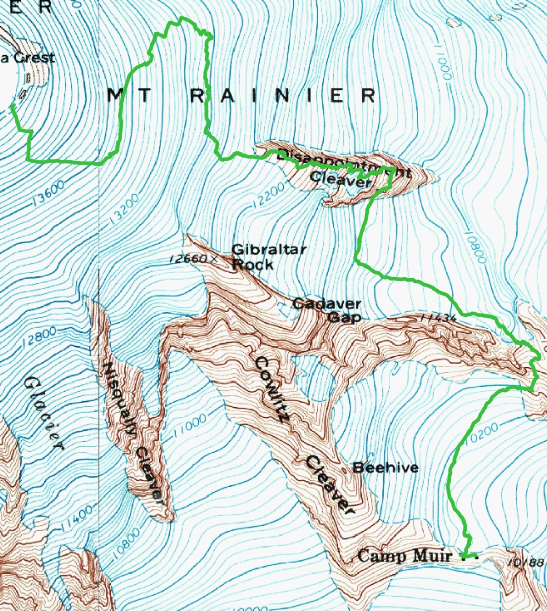 Mount Rainier Climbing DC Route Update 8/1