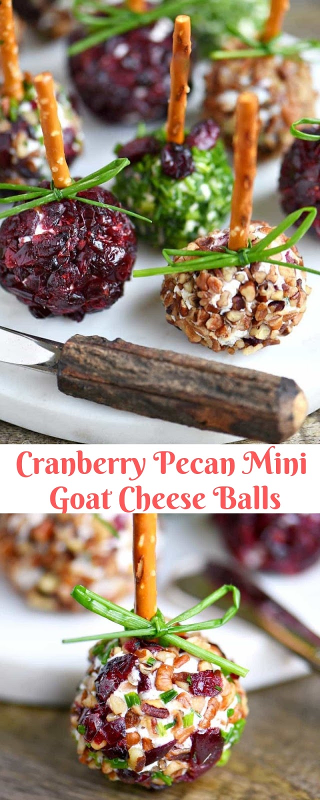 Cranberry Pecan Mini Goat Cheese Balls christmas cranberry