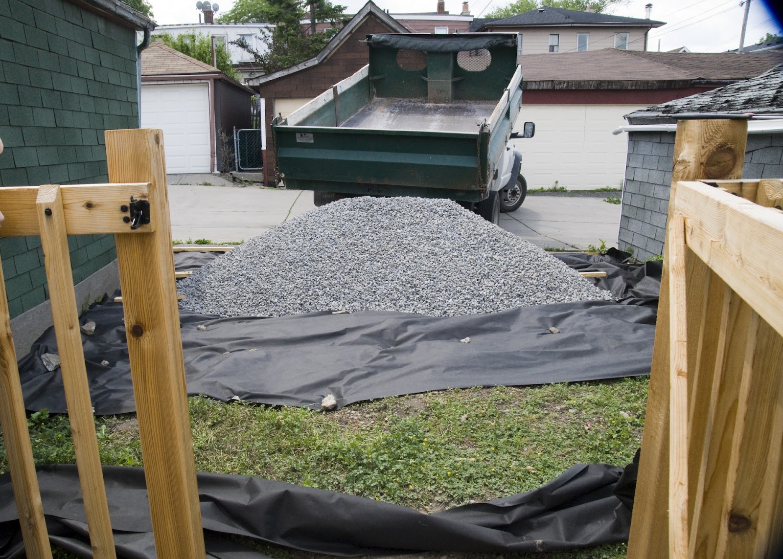 One Canadian Home Creating a Gravel Parking Pad