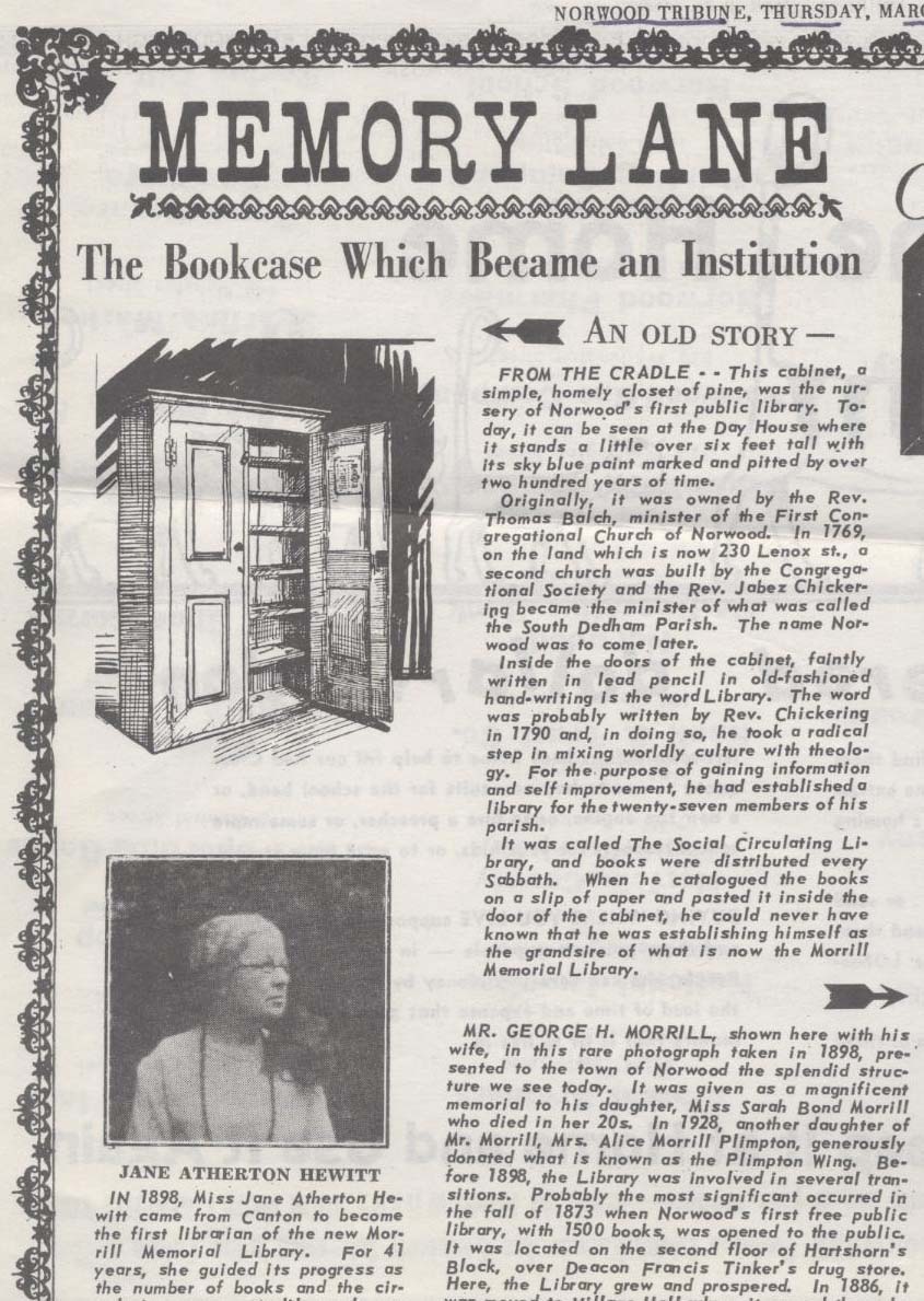 The Digital Archive of the History of the Morrill Memorial Library in