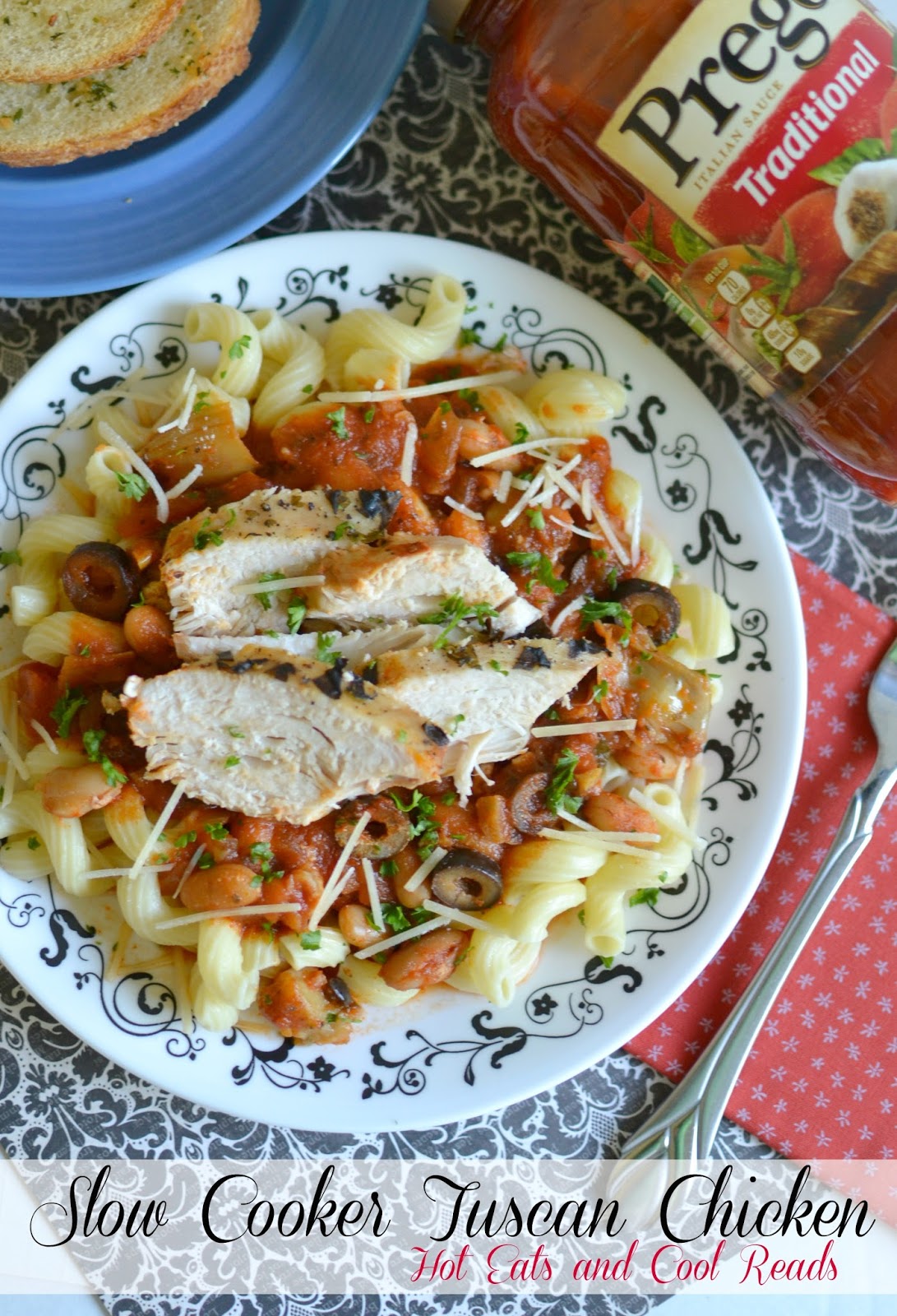 Slow Cooker Tuscan Chicken with Pasta Recipe