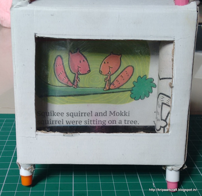 Art and Craft How to make a cardboard box TV