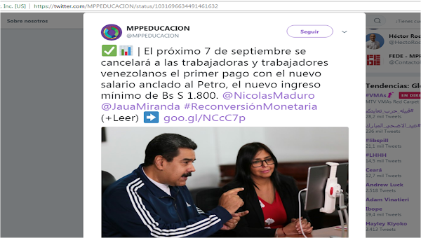 El 7 de septiembre se hará el primer pago del salario anclado al Petro El 7 de septiembre se hará el primer pago del salario anclado al Petro