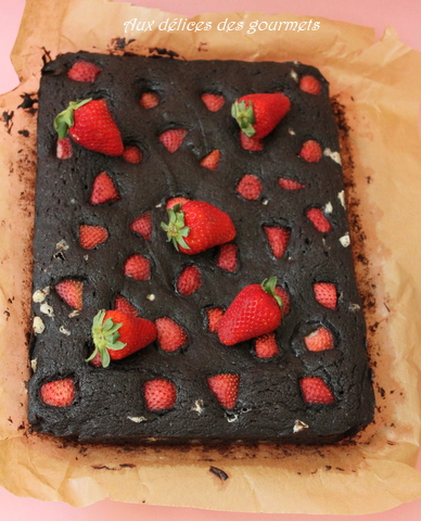 BROWNIES AUX FRAISES