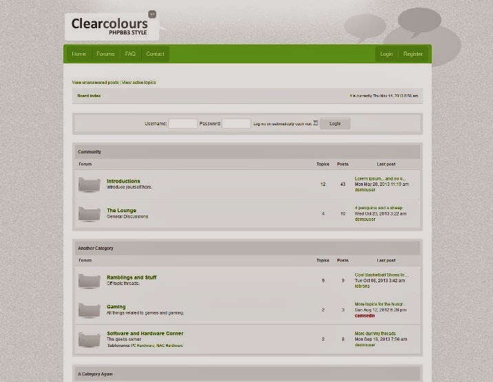 Clear Colours PHPBB3 Skin