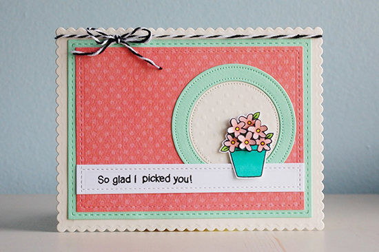 Flower Friendship Card by Kamay for Inky Paws Challenge | Versatile Vases stamp set by Newton's Nook Designs