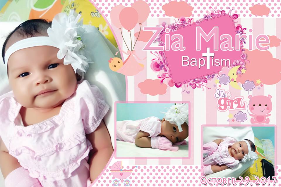 BEST TARPAULIN Layout for Christening, Baptism and Birthday (Pink Motif)