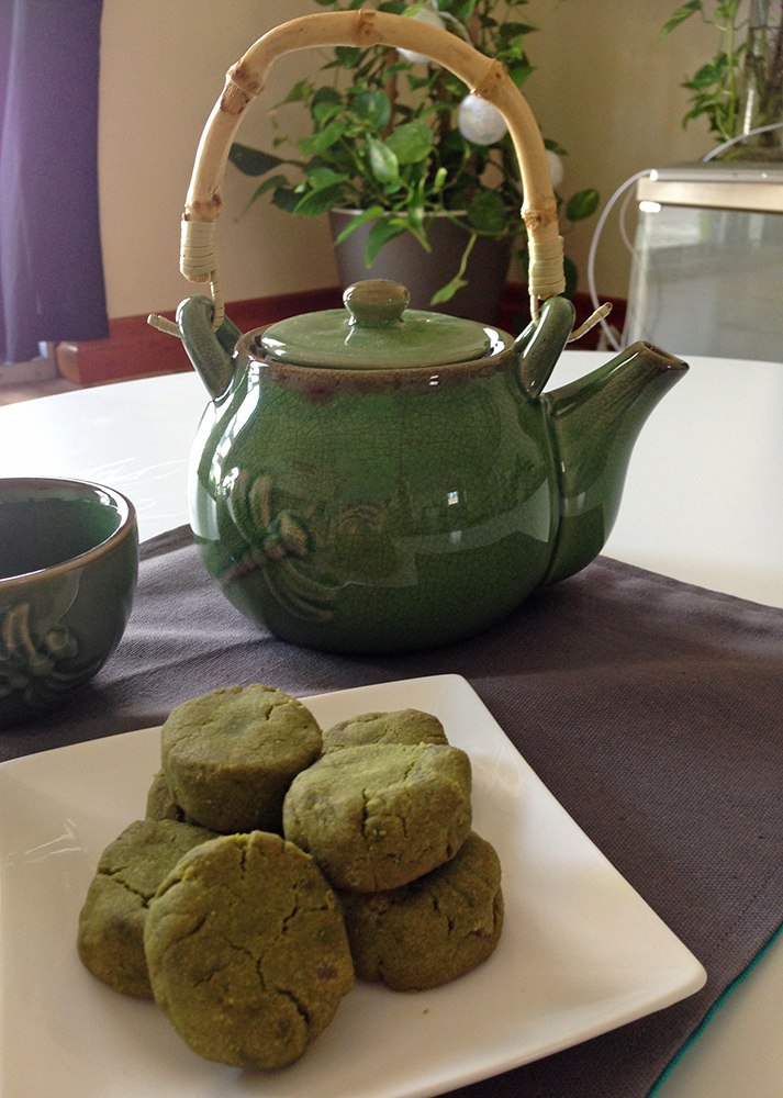 Around the world in 50 cookies Cookie 3 green tea cookies (Japan)