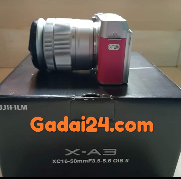 Gadai24.com: Gadai Camera/Kamera Mirroless Fuji Xa3 Pink Complete Set