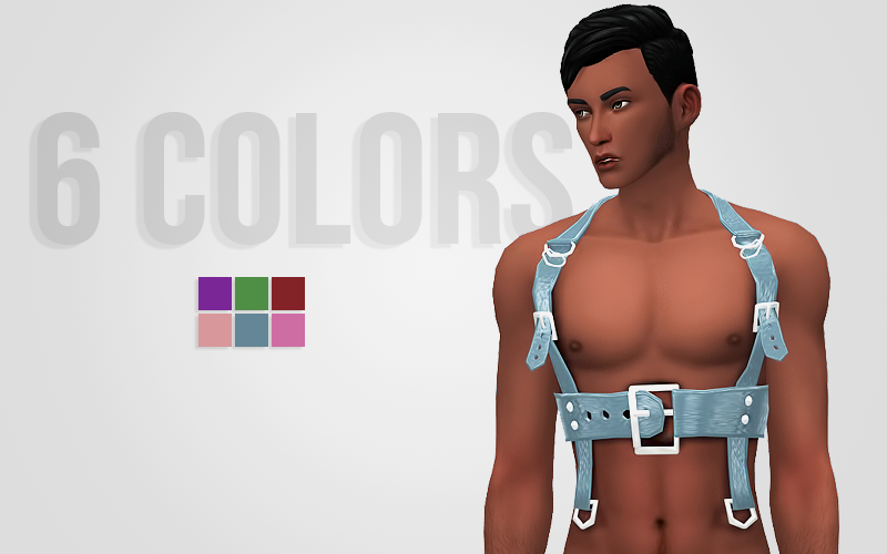 My Sims 4 Blog: Leather Harness Collection by BubblegumSim.